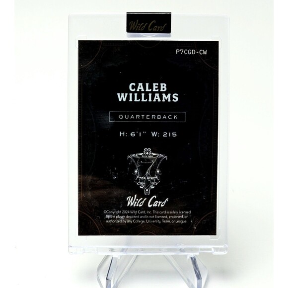 Caleb Williams RC L.E/2 Wild Card 7 Card Stud 2024 Ace of Diamonds New Sealed! - Picture 3 of 7